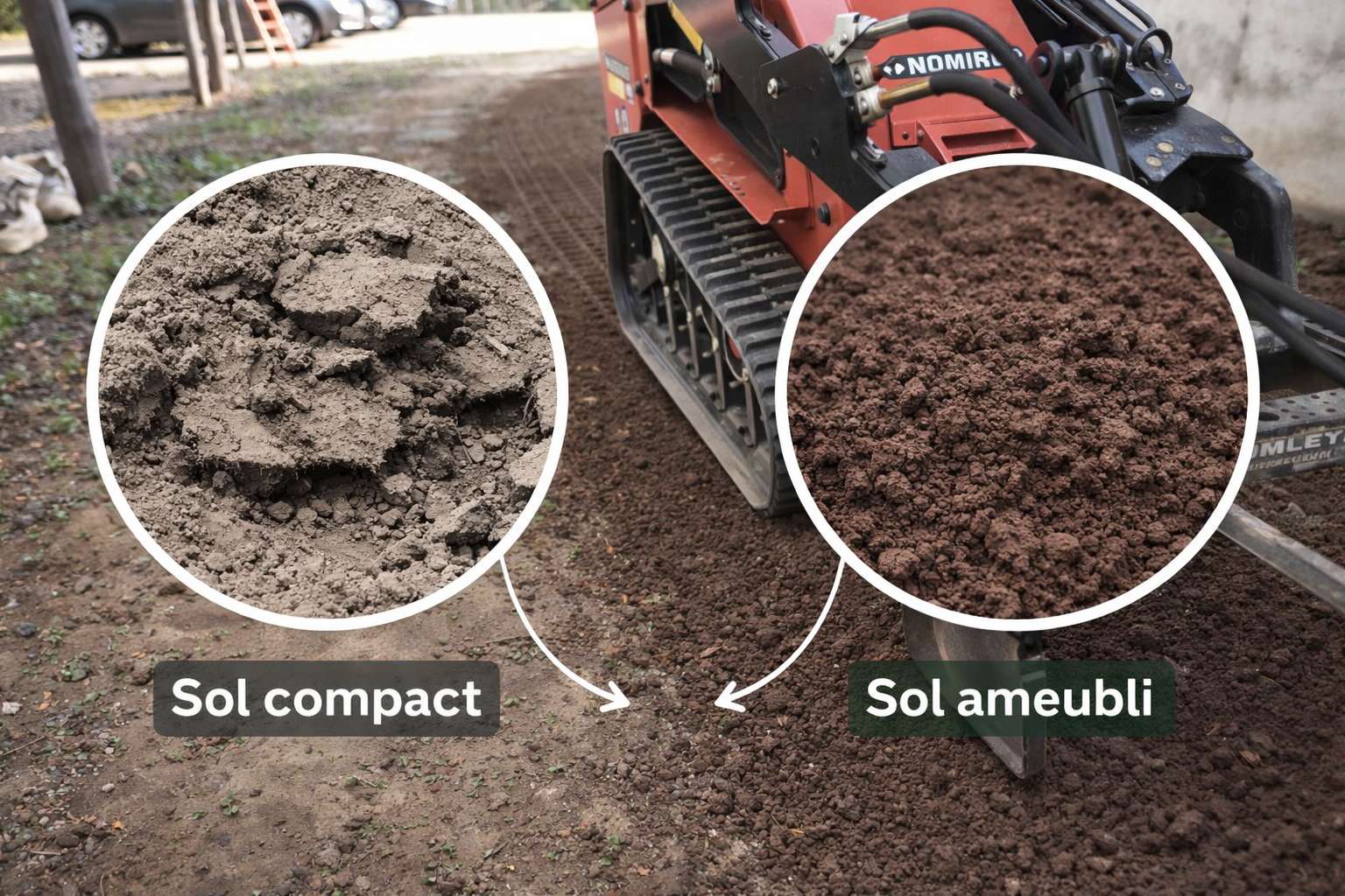 Problème pelouse sol compact drainage Hull Gatineau