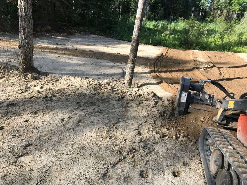 Profil sol sableux drainage pelouse Ange-Gardien Gatineau