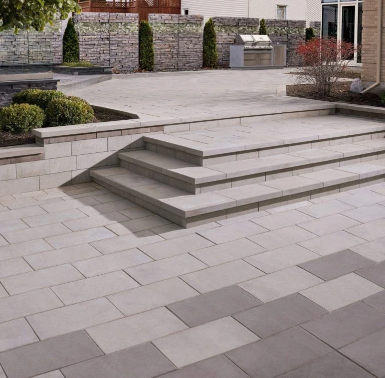 escalier pave uni interlock amenagement exterieur Gatineau