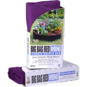 Smart Pot Big Bag Bed Mini – Bac de culture en tissu mauve, idéal pour potager, fleurs et herbes aromatiques
